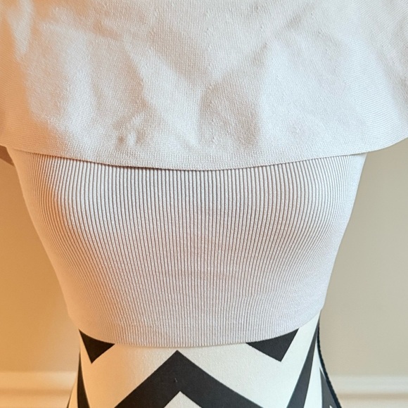 BABATON ARITZIA Marek Off Shoulder Crop Top Light Grey Size XXS - Picture 2 of 6